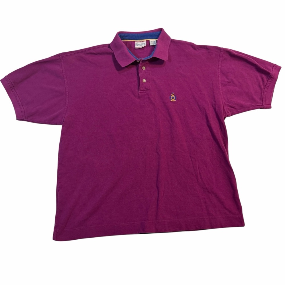 Vintage Bugle Boy Rich Purple Polo Shirt Large